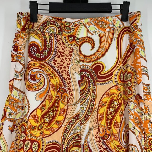 Emory Rose Pants High Rise Printed Wide Leg Flowy Palazzo Paisley - Picture 4 of 12